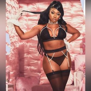 Savage X Fenty campaign with Megan thee stallion string of pearls